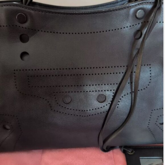 AUTHENTIC BALENCIAGA MATTE BLACK OUT CALFSKIN SMALL HANDBAG PERFECT CONDITION - Picture 2 of 13